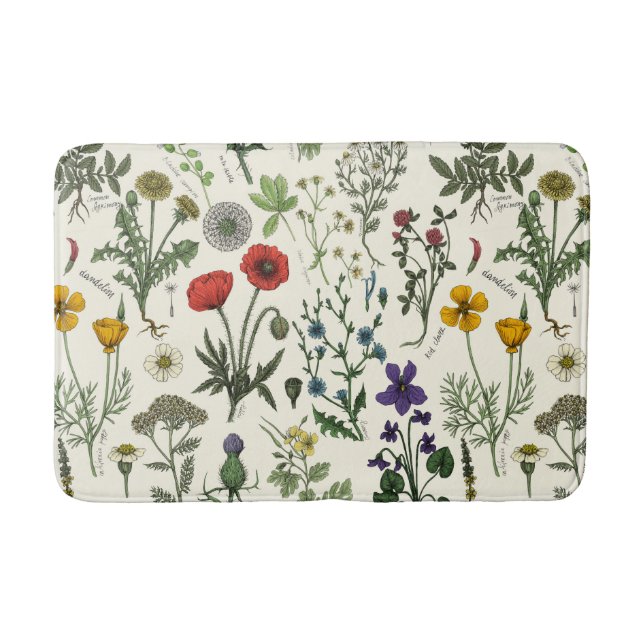 Tapis De Bain Wildflowers collage (Devant)