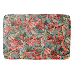 Tapis De Bain William Morris Acanthe Rouille Rouge Sauge Vert