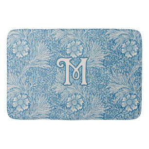 Tapis De Bain William Morris Blue Marigold Monogramme