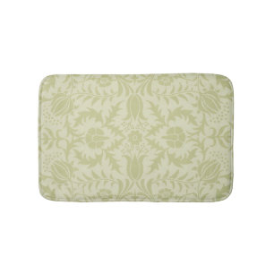 Tapis De Bain William Morris Borage damassé vert doux vintage