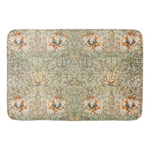Tapis De Bain William * Morris Chèvrefeuille Botanique Vert Pêch