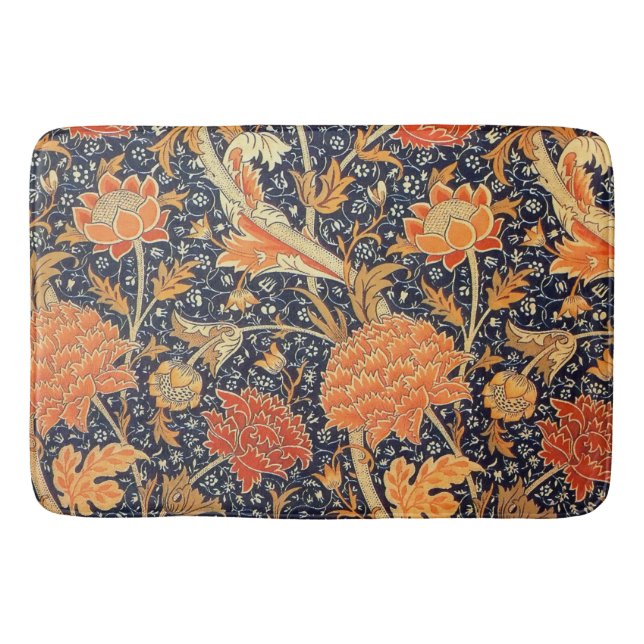 Tapis De Bain William Morris Cray Floral Art Nouveau Motif (Devant)