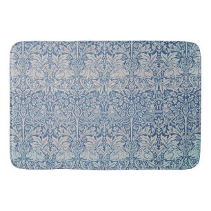 Tapis De Bain William Morris Forest Lapin Bird Folid Bleu