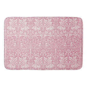 Tapis De Bain  William Morris Forêt de lapin Folid Rose