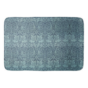 Tapis De Bain William Morris Forêt Lapins Oiseaux Fleurs Bleues