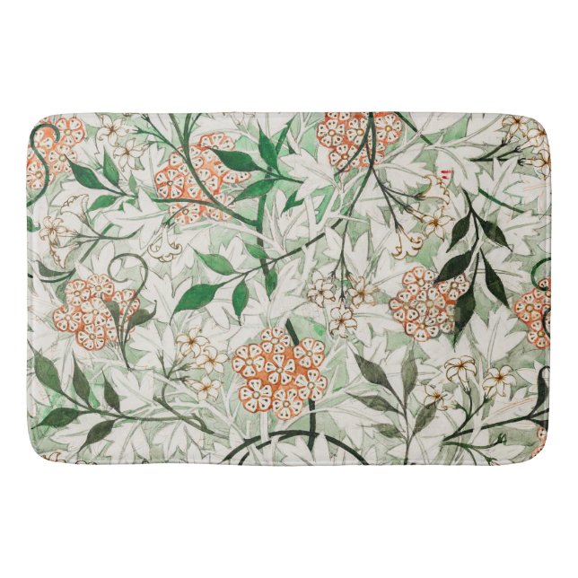Tapis De Bain William Morris Jardin Fleur de Jasmin Classique (Devant)
