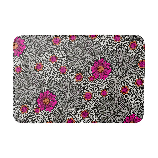 Tapis De Bain William Morris Marigold, Grey / Grey et Blanc (Devant)