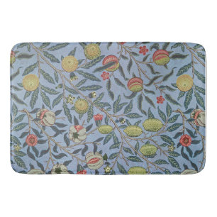 Tapis De Bain William Morris Motif Fruit Rouge Vintage Grenade