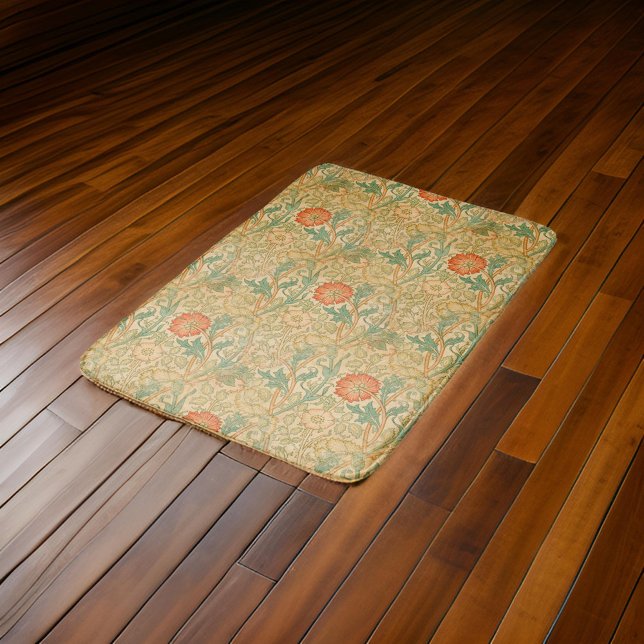 Tapis De Bain William * Morris Rose et Rose 1896 Jaune | (Créateur téléchargé)