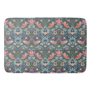 Tapis De Bain William Morris Strawberry Thief Marine Corail