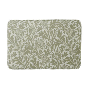 Tapis De Bain William Morris Thistle Sage Green Motif