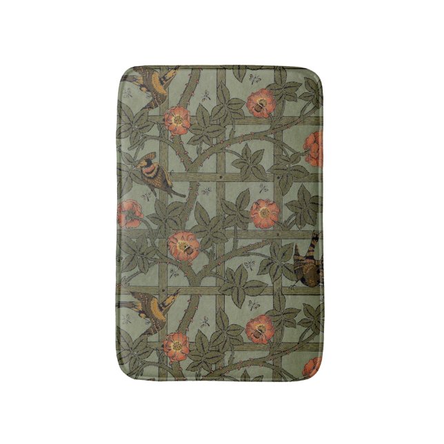 Tapis De Bain William Morris Trellis Wallpaper Art (Devant (Vertical))