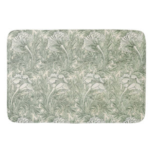 Tapis De Bain William Morris tulip fond textile vert