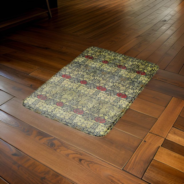 Tapis De Bain William * Morris Tulipe et Rose Or Rouge (Créateur téléchargé)