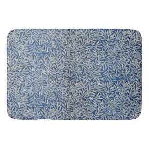 Tapis De Bain William Morris Vintage Willow Feuilles Dark Blue
