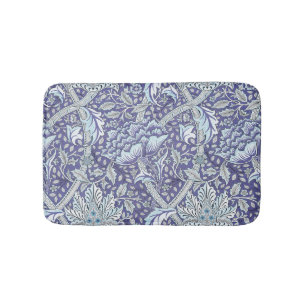 Tapis De Bain William Morris Windrush fleurs bleues