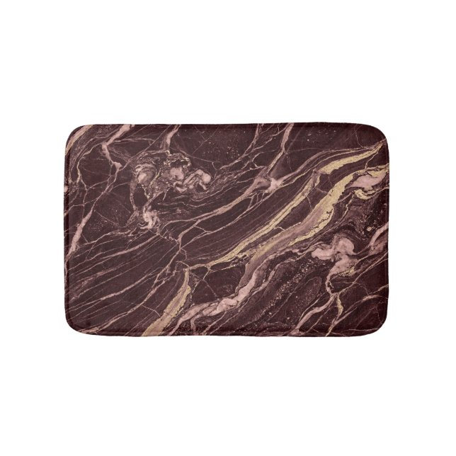 Tapis De Bain Wine Marble Pattern Refined Contemporary Design (Devant)