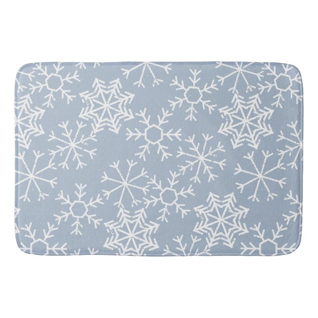 Tapis De Bain Winter SNOWFLAKES sans couture motif + vos idées (Devant)
