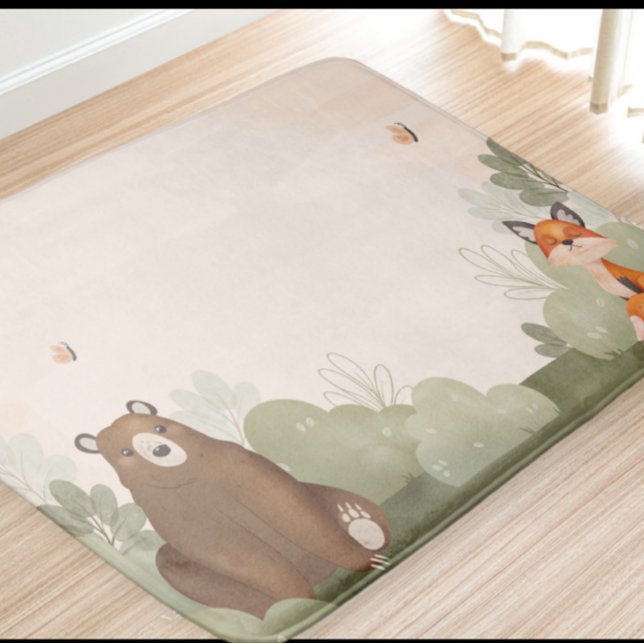 Tapis De Bain  Woodland Bear and Fox Nursery Mat (Créateur téléchargé)