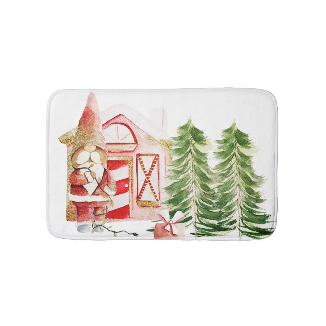 Tapis De Bain XMAS Gnome Design 2 (Devant)