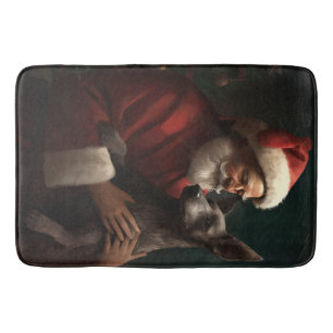 Tapis De Bain Xoloitzcuintli avec Noël Festif du Père Noël