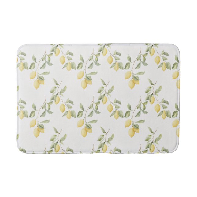 Tapis De Bain Yellow Lemons Fruit   (Devant)