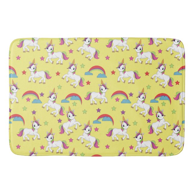 Tapis De Bain Yellow Magic Unicorn Bath Mat (Devant)