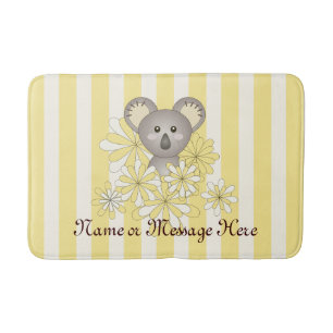 Tapis De Bain Yellow Stripe mignonne Bébé Koala Ours Enfants