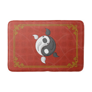 Tapis De Bain Yin et Yang le koi bath Mat