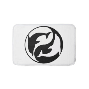 Tapis De Bain Yin Yang Dolphins Mat de bain