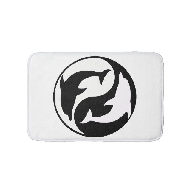 Tapis De Bain Yin Yang Dolphins Mat de bain (Devant)