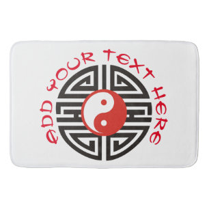 Tapis De Bain Yin & Yang Yantra Tattoo + votre arrière - plan &