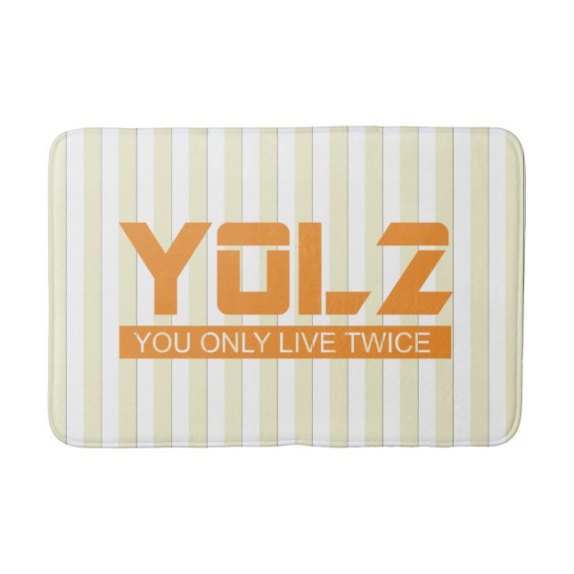 Tapis De Bain YOL2 vous vivez seulement deux fois orange de (Devant)