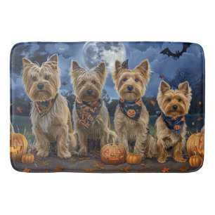 Tapis De Bain Yorkipoo Halloween Éffrayant