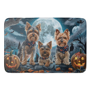 Tapis De Bain Yorkshire Terrier Halloween Éffrayant