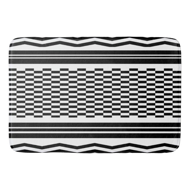 Tapis De Bain Zags et À damiers (Devant)