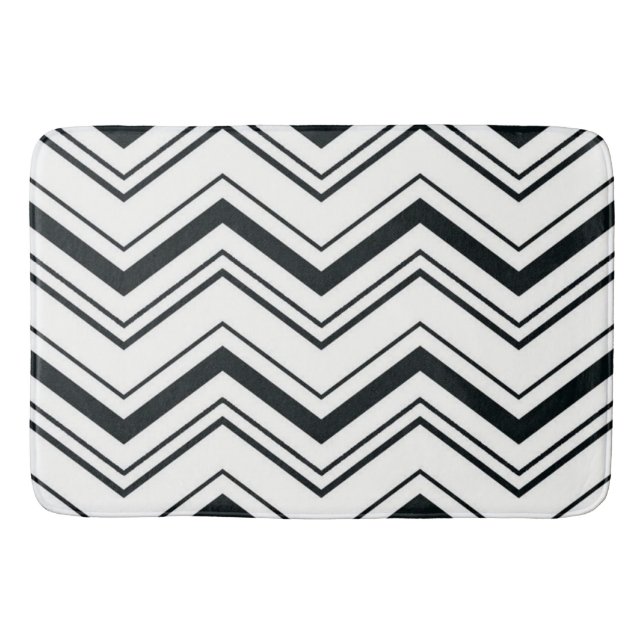 Tapis De Bain Zags Zig noir/noir et blanc (Devant)