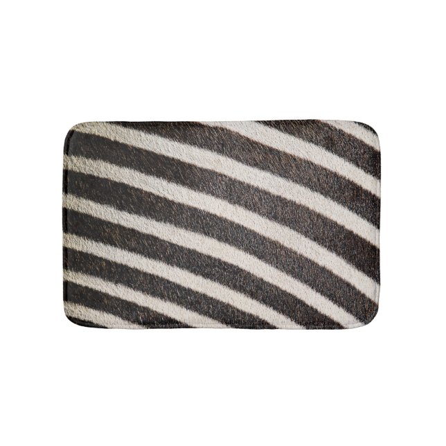 Tapis De Bain Zebra Poster de animal noir et blanc (Devant)