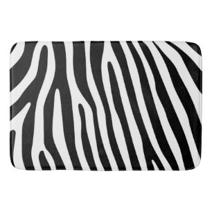 Tapis De Bain Zebra rayures motif noir & blanc + vos idées