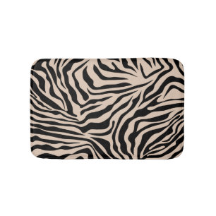 Tapis De Bain Zebra Stripes crème Beige Black Wild Poster de an