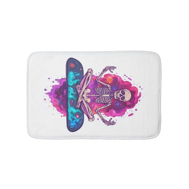 Tapis De Bain Zen jusqu'à l'os � Squelette de yoga spatial drôle (Devant)