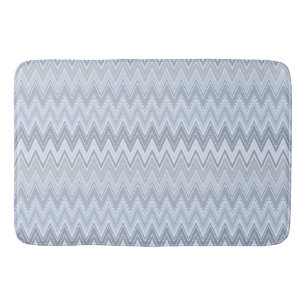 Tapis De Bain Zigzag bleu clair