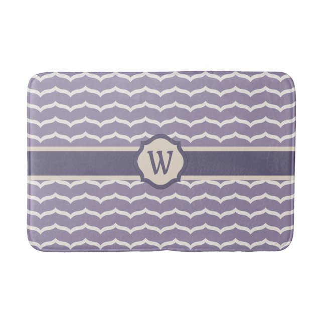 Tapis de bain Zigzag fleuri (Devant)