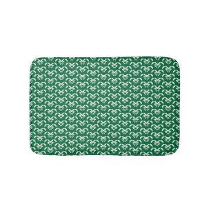 Tapis De Bain Zigzag floral vert