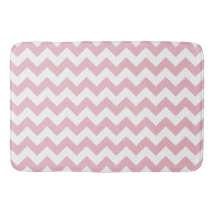 Tapis De Bain Zigzag rose, Chevron rose, Motif géométrique