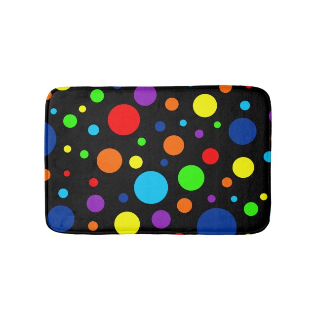 Tapis De Bain Zones Arc-en-ciel foncé (Devant)