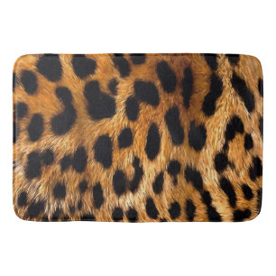 Tapis De Bain Zones léopard Brown noir Animal sauvage Art