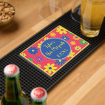 Tapis De Bar Bar ou Bat mitzvah Fleur<br><div class="desc">Barre ou Bat mitzvah moulé en PVC Bar Mat, Fleur Personnalisez en supprimant du texte et en ajoutant le vôtre. Choisissez votre style de police, votre couleur et votre taille préférés. Tous les éléments de conception peuvent être édités et transférés vers d'autres produits Zazzle. Mazel Tov ! Style : Mat...</div>