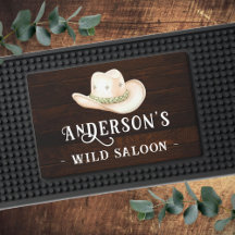 Salon Monogram Rustic Wood Nom