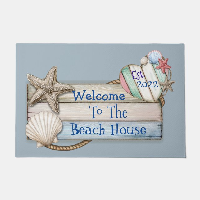 Tapis de Bienvenue à la Maison de Plage (Devant)